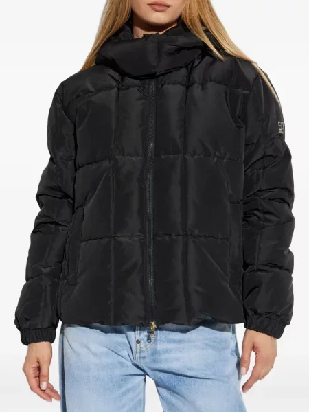 Geacă cu puf Ea7 Emporio Armani cu imagine negru