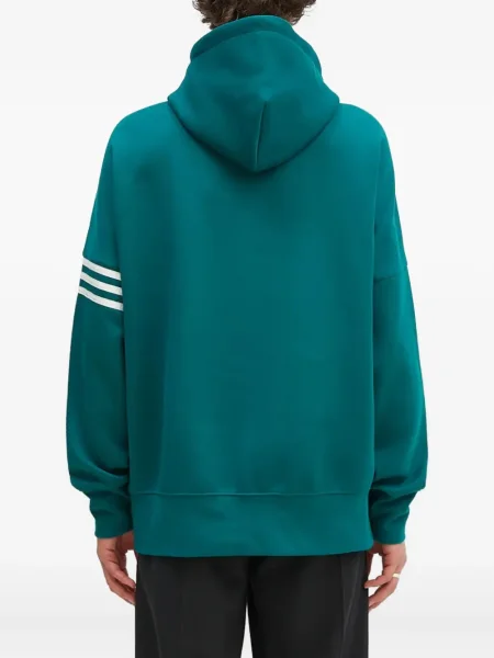 Hanorac cu glugă Adidas cu broderie verde