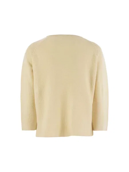 Sweter Weekend Max Mara z dekoltem w łódkę beżowy