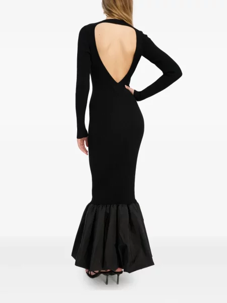 Rochie maxi Rotate Birger Christensen lungă de costum negru