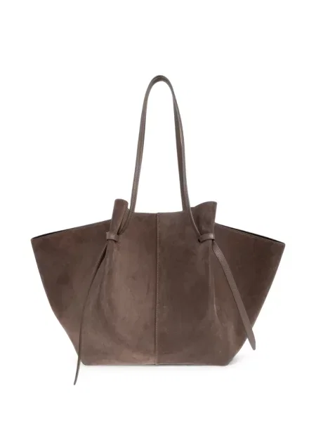 Geantă shopper Yuzefi din piele de căprioară maro