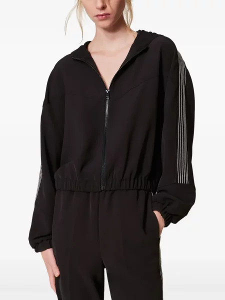 Geacă Twinset cu broderie negru