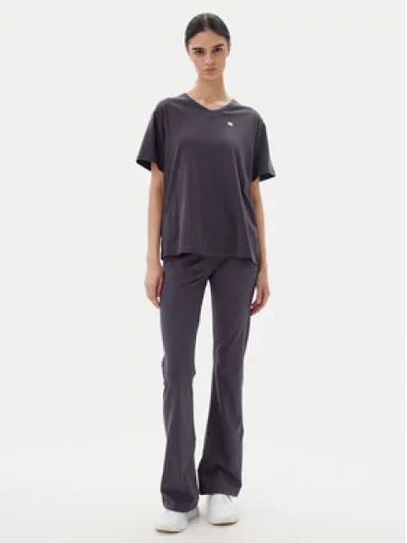 Emporio Armani Legíny Flare Fit šedá