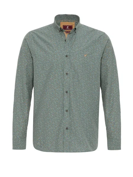 Williot Košile / zelená / oranžová žlutá