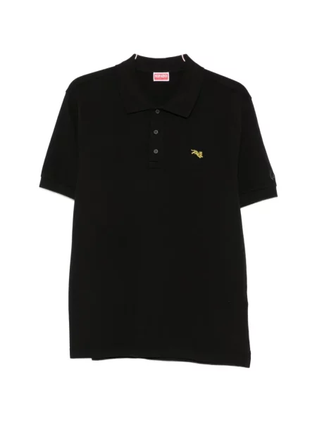 Tricou polo Kenzo cu dungi de tigru negru