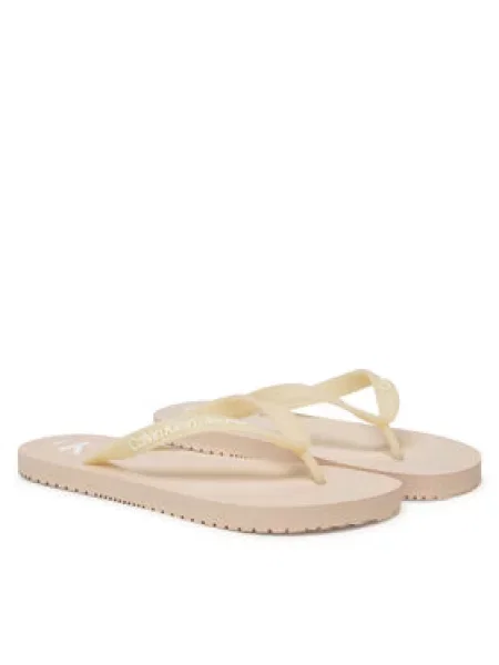 Žabky Calvin Klein Beach Sandal Transparent Tpu whisper pink/bright white růžové