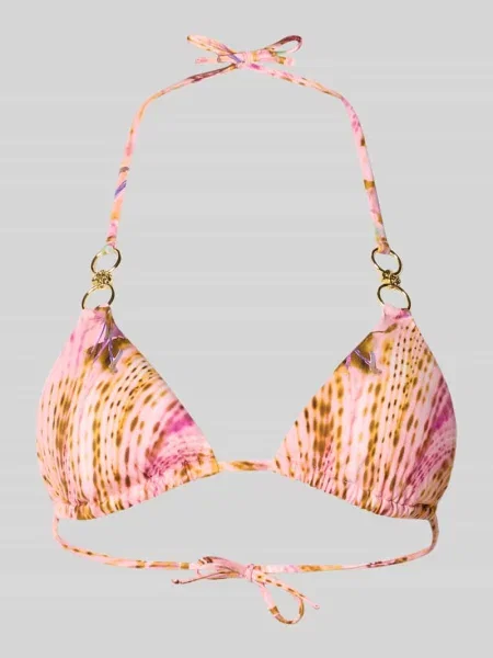 Góra od bikini z detal z logo model Ines' Guess różowe