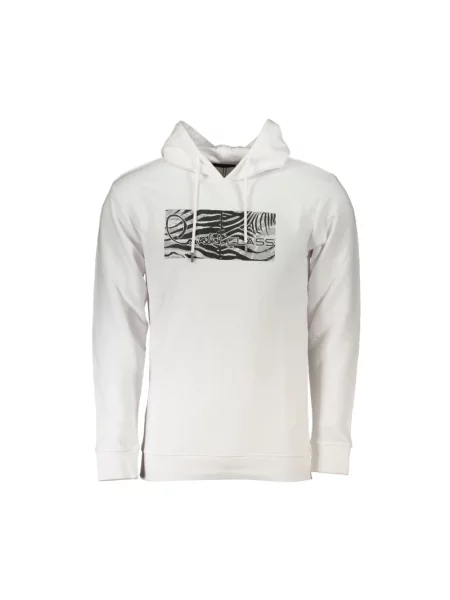 Bluza z kapturem Cavalli Class z kapturem biała