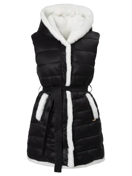 Influencer Geacă de iarnă negru alb