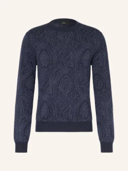 Etro Sweter blau granatowy