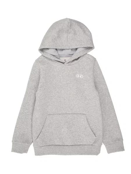UNDER ARMOUR Αθλητική μπλούζα φούτερ RIVAL γκρι μελανζέ λευκό