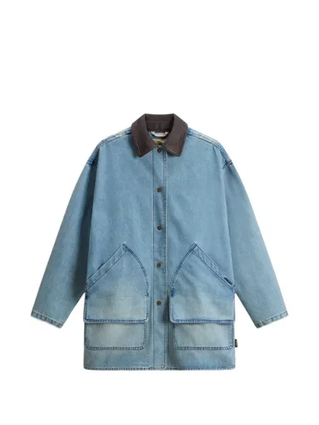 Gulerat geacă de blugi Woolrich albastru