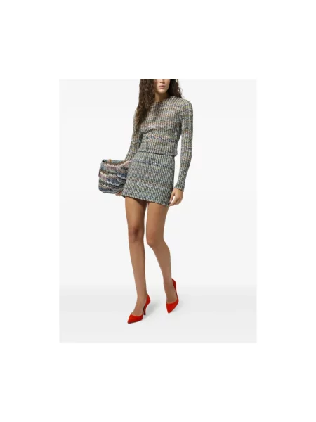 Spódnica mini Missoni w jodełkę szara