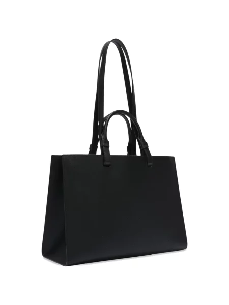 Geantă shopper Furla cu autograf negru