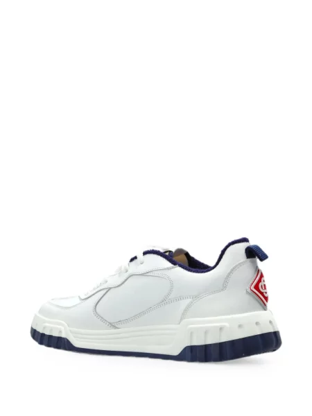 Bőr sneaker Casablanca autogrammal fehér