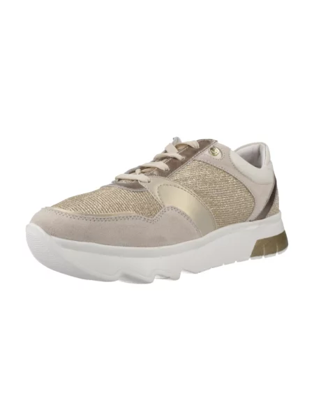 Welurowe sneakersy Stonefly żółte