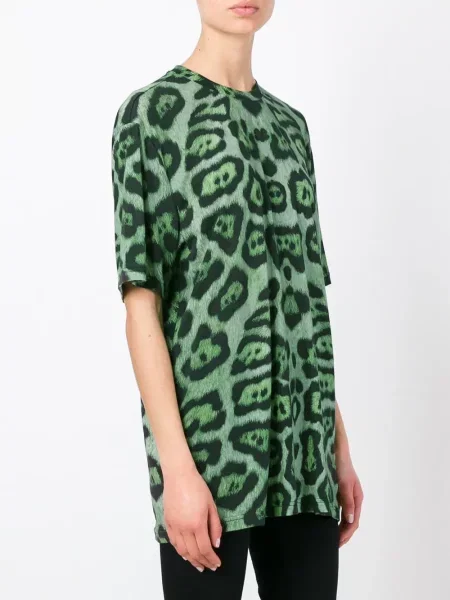 Tricou Givenchy cu imagine cu model leopard verde