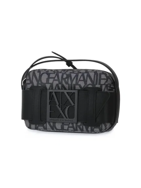 ARMANI EXCHANGE Taška cez rameno / čierna sivá