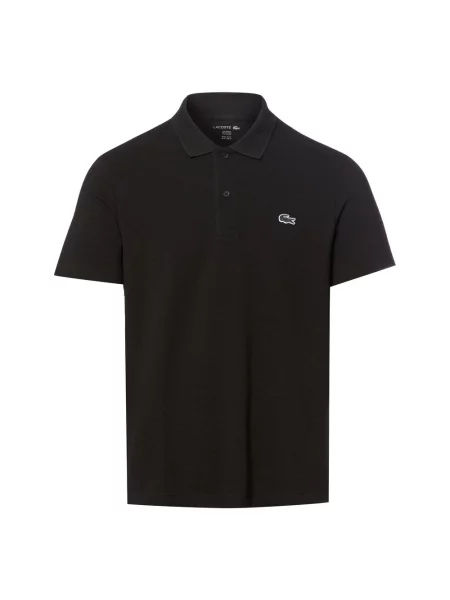 Lacoste koszulka polo Mężczyźni jednolity 4 czarny
