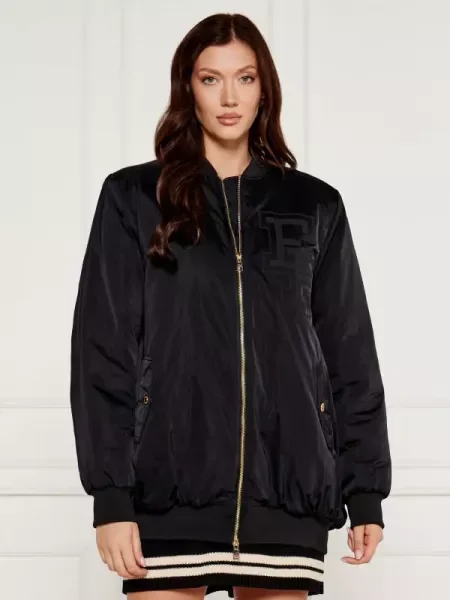 Elisabetta Franchi Geacă bomber | Oversize fit negru