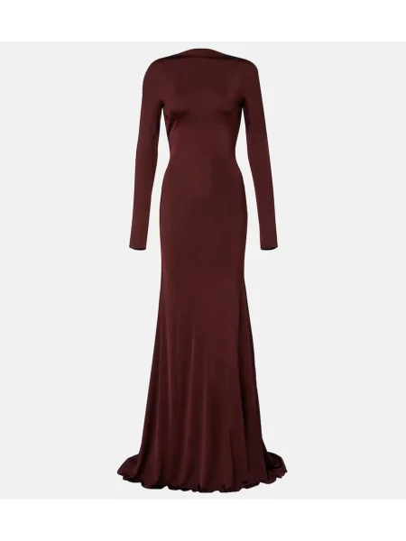 Rochie David Koma din jerseu bordo