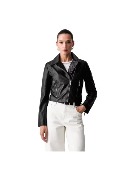 Kurtka skórzana Armani Exchange czarna