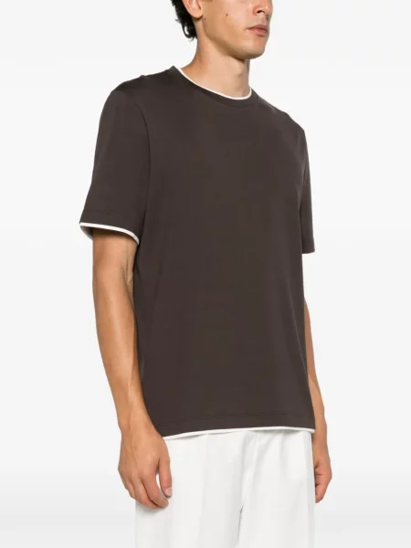 Tricou Brunello Cucinelli maro