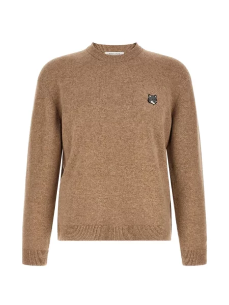 Pulover Maison Kitsune de lână maro