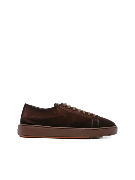 Sneakersy Santoni casual brązowe