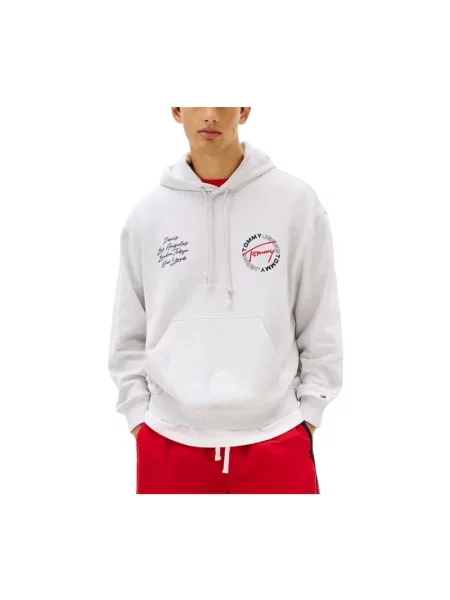 Bluza z kapturem Tommy Hilfiger z kapturem szara