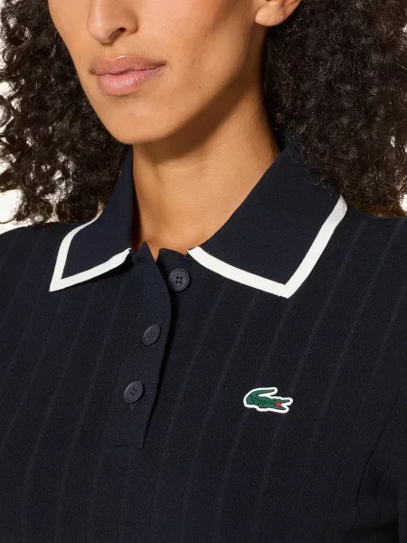 Lacoste Funkční Polokošile tmavě modrá bílá