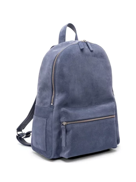 Rucsac Orciani din piele de căprioară albastru