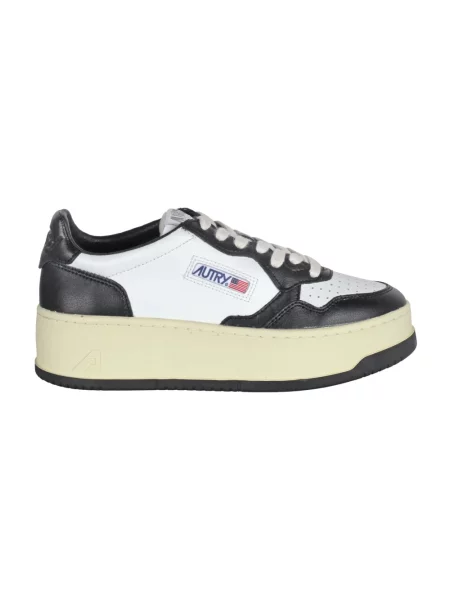 Sneakersy Autry skórzane na platformie białe