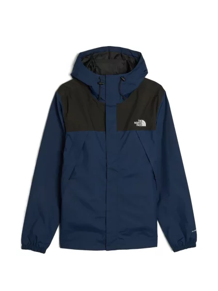 Geacă The North Face cu glugă albastru