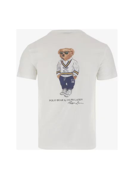 Długa koszulka Polo Ralph Lauren z logo z długim rękawem biała