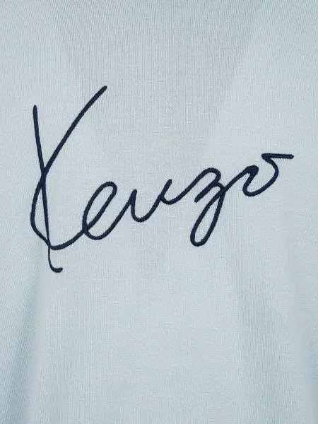 Tricou Kenzo cu broderie albastru