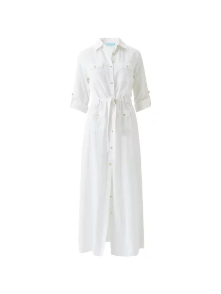 Cu centură rochie midi Melissa Odabash alb