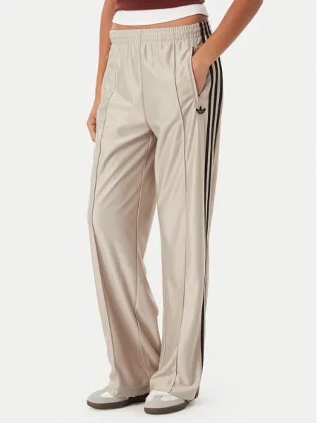 Adidas Pantaloni trening Metallic Firebird Wide Leg bej