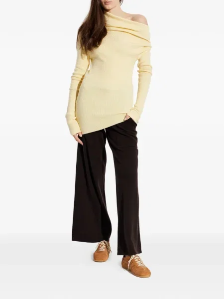 Top Lisa Yang tricotate drapat galben