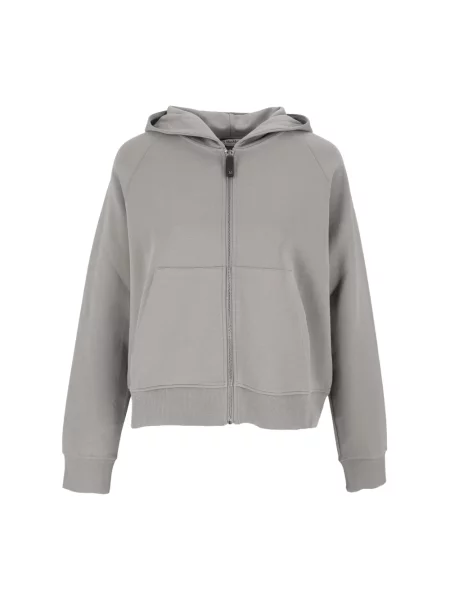 Bluza z kapturem Max Mara z kapturem szara