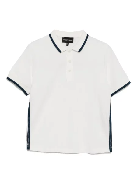 Koszulka polo dziecięca Emporio Armani biała