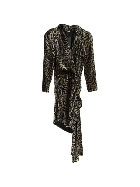 Rochie mini Dodo Bar Or cu dungi de costum negru