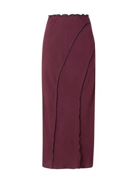 TOPSHOP Fustă bleumarin / burgundy roșu