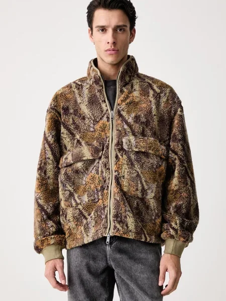 Dickies rozepínací mikina fleecová hnědá