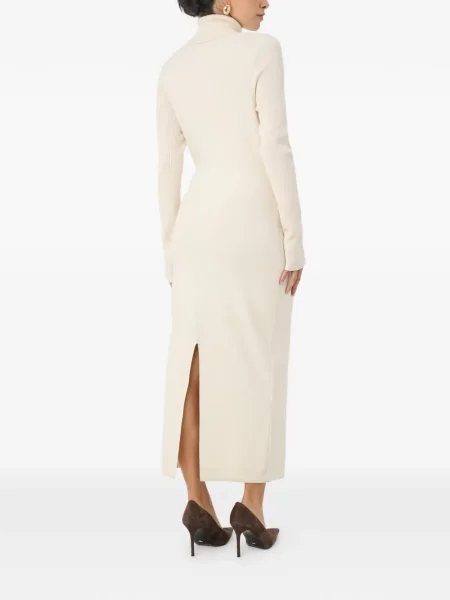 Pulover cu guler înalt rochie Toccin de costum cu nervuri