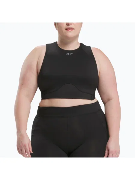 Top de antrenament pentru femei Reebok Lux Contour Crop In black negru
