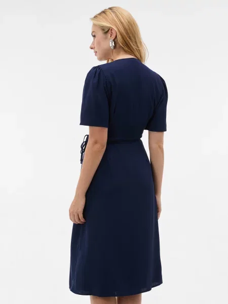 Rochie maxi Orsay asimetrică cu decolteu asimetric albastru