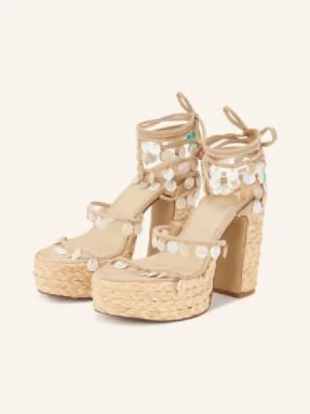Naked Wolfe Sandály Na Platformě Fantastic S Ozdobnými Kamínky béžová