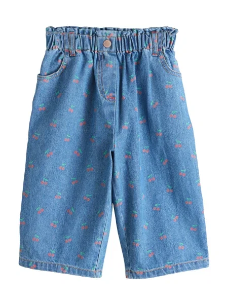 Next Jeans albastru denim / verde iarbă / cireș roșu
