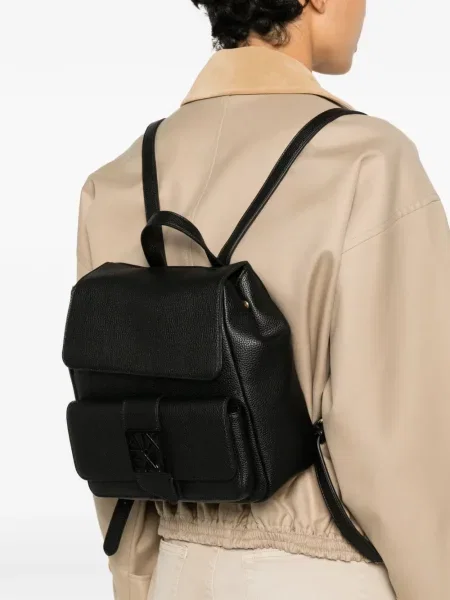 Rucsac Armani Exchange din piele negru